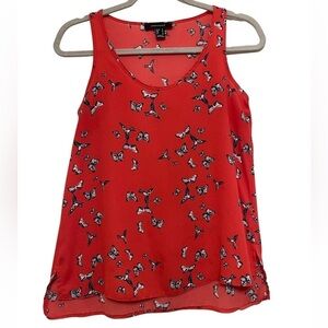 Atmosphere  Women’s Red Butterflies Print Sleeveless Top size 0